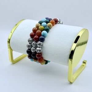 Handcrafted Gemstone Pride Bracelet Set